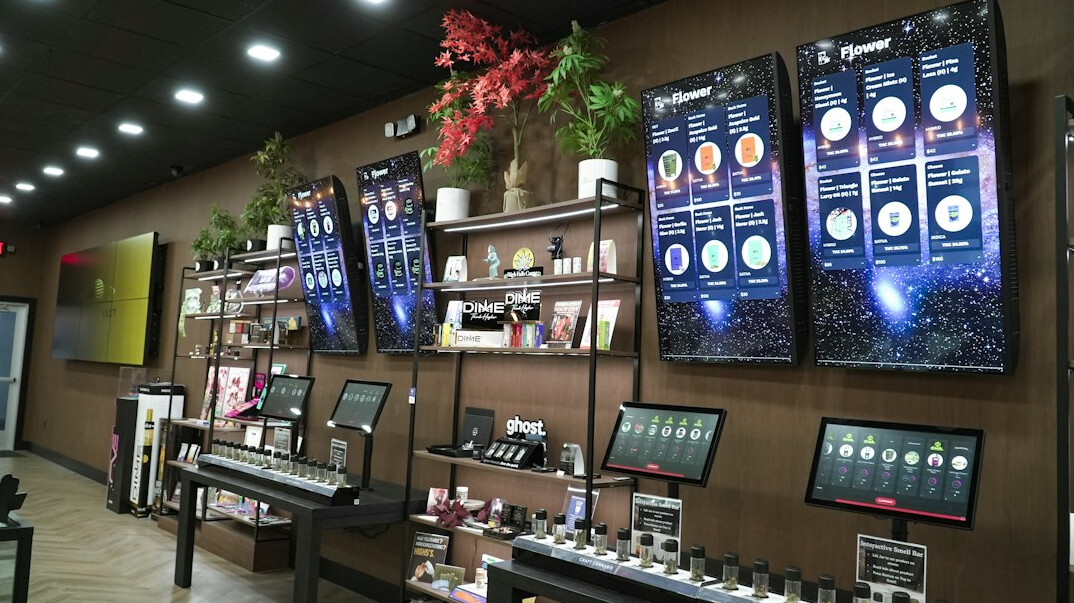 retail store interior with cameras
